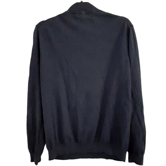 Paul Fredrick Mens L Quarter Zip Pullover Sweater Silk Cashmere Blend Luxury - Picture 2 of 9